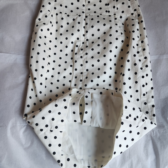 Express  Polka-dot Pencil Skirt off white black dots size 6 NWT - Picture 5 of 15